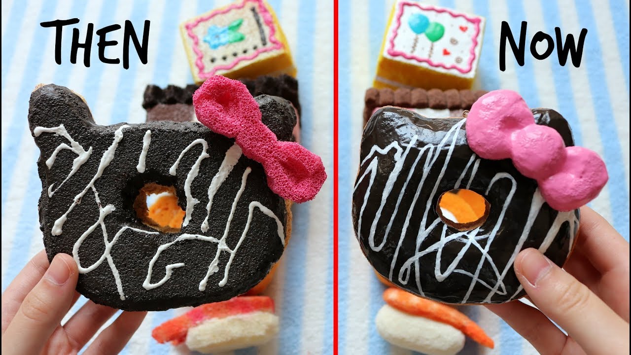 Homemade Squishy Remakes (Pt. 2) Then vs Now DIY Squishy Comparison!