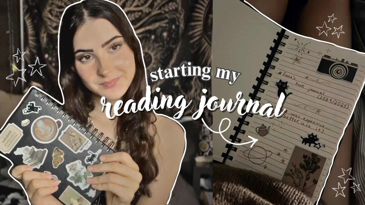MY READING JOURNAL 🎧🪐☕️ | starting my bookish journal, page ideas, dark academia aesthetic