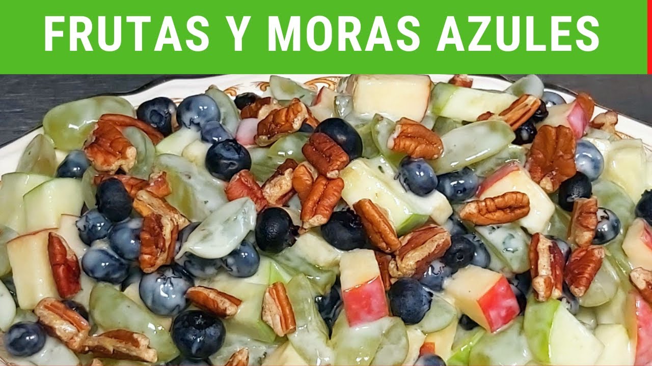 Ensalada de frutas con mora azul.- RecetasdeLuzMa