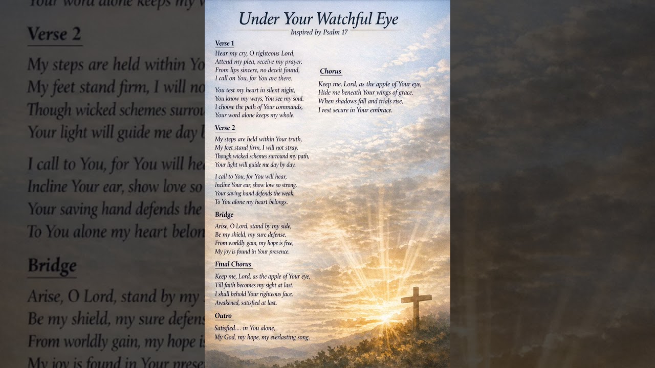 Under Your Watchful Eye. Inspired by Psalm 17.