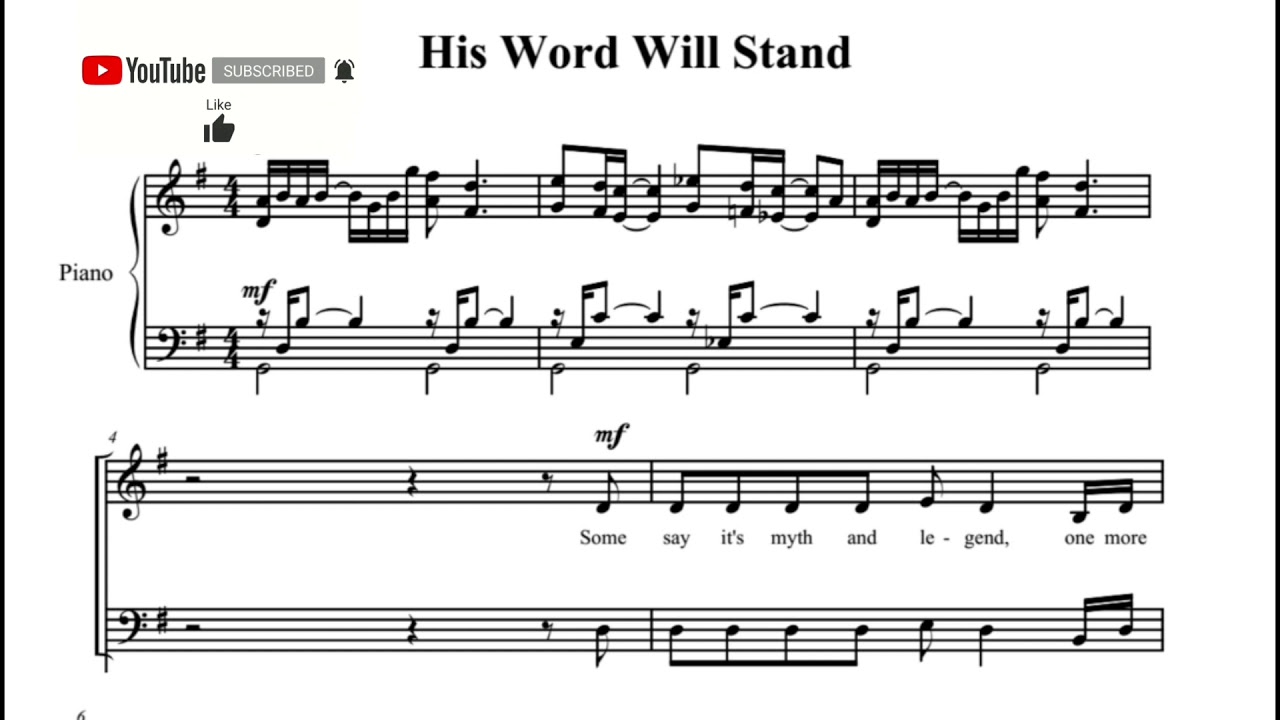 HIS WORD WILL STAND | DEMO | SATB | Song Offering