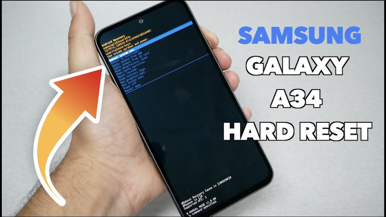 Как сделать полный сброс настроек Samsung Galaxy A34 5G? Удаление PIN-кода, пароля и графического...