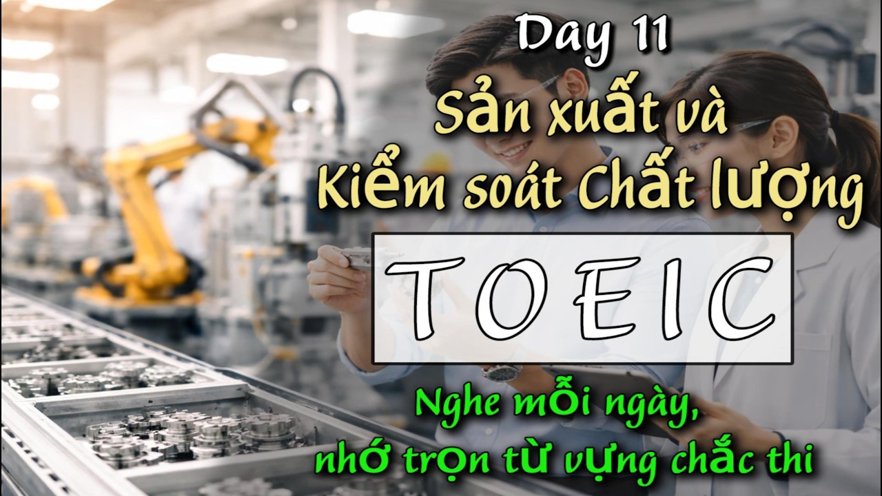 💥 1200 Từ Vựng TOEIC  Day 11 - Production and Quality Control - Cho Người Mới