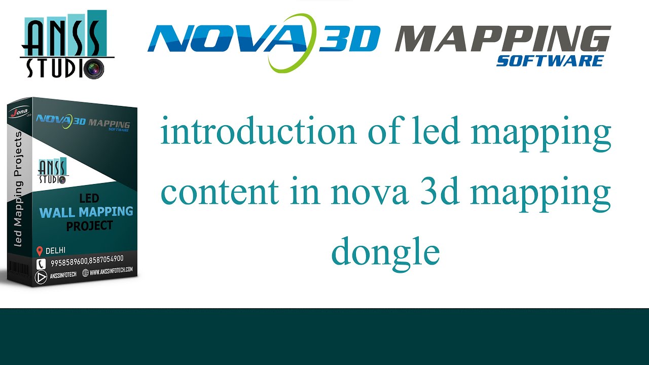 introduction of led mapping content in nova 3d mapping dongle //anss infotech#9958589600