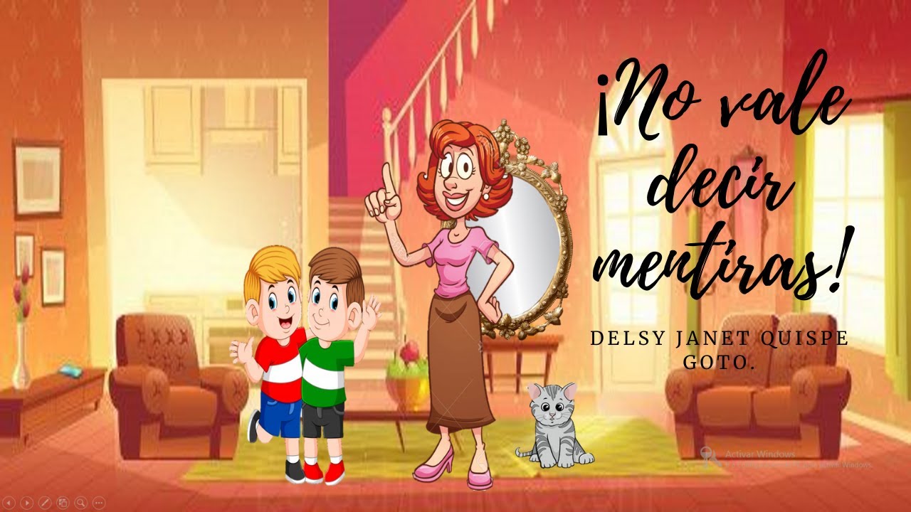 No vale decir mentiras. Cuento infantil