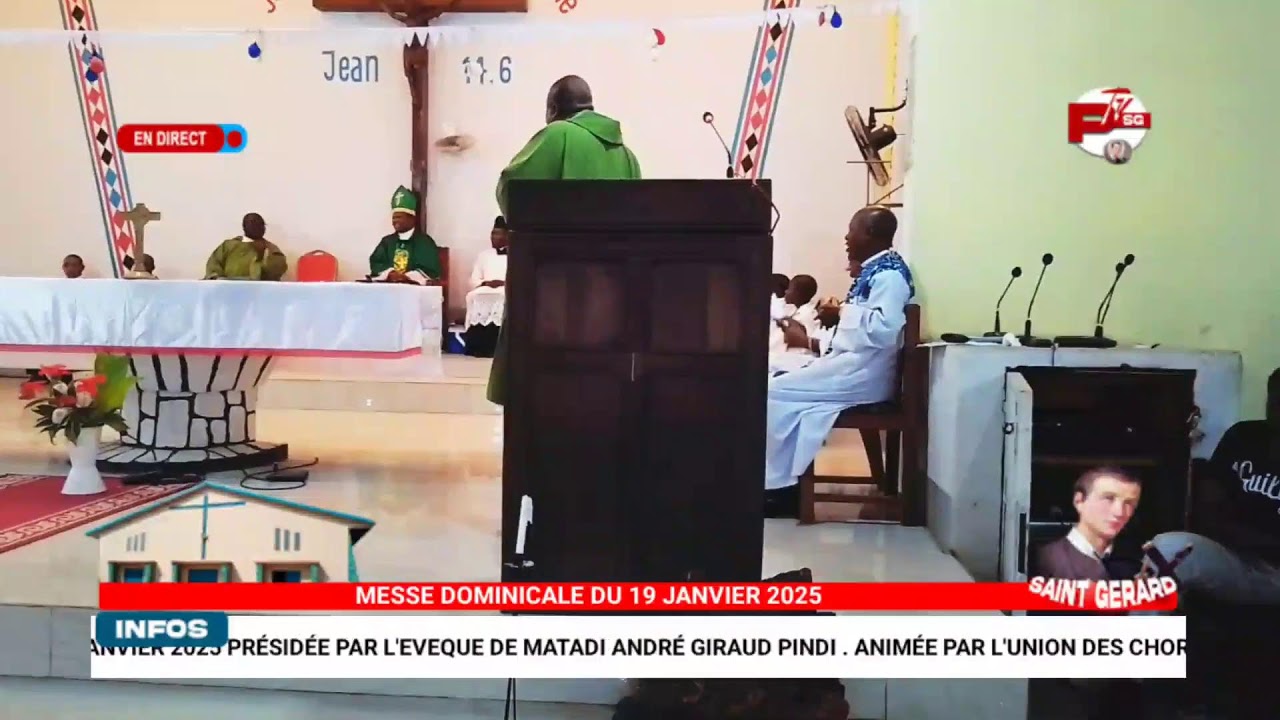MESSE PRÉSIDÉE PAR L'EVEQUE DE MATADI ANDRÉ GIRAUD PINDI