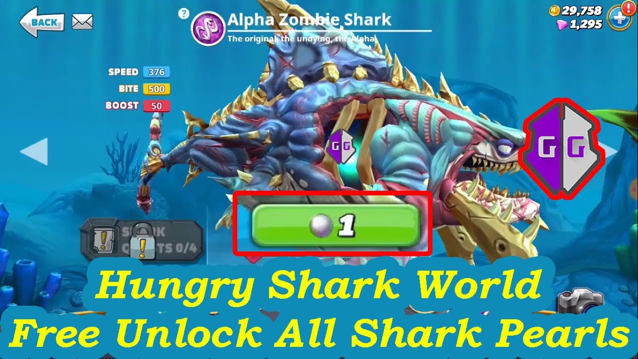 Hungry Shark World Free Unlock Shark Pearls