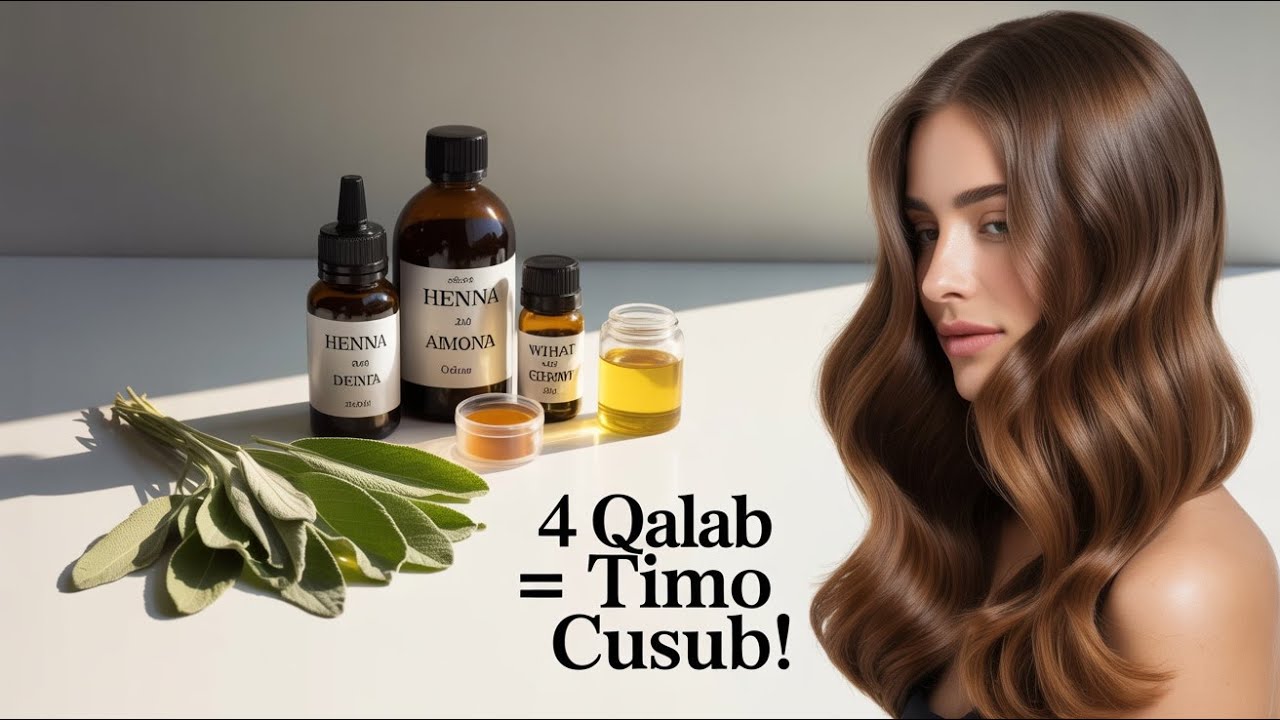 🌿 Sirta Cirrada! Sida Henna + Sage + Almond Oil u Soo Celinayaan Midabka Dabiiciga ah ee Tinta