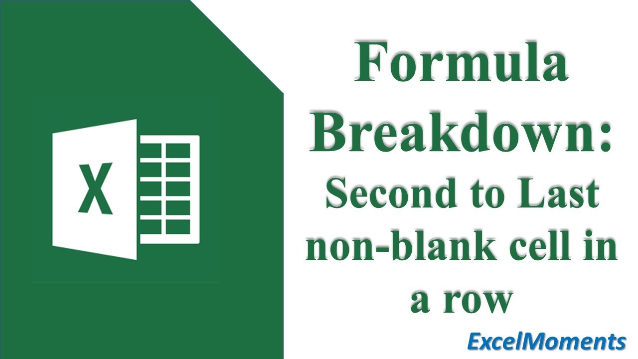 Second to last non-blank cell excel