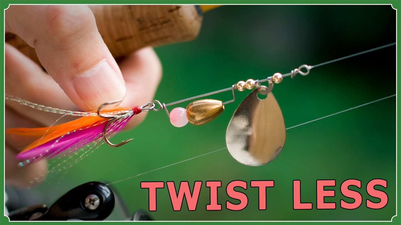 How to make a twist less spinner lures (Single blade style)/ 糸ヨレしにくいスピナールアーの作り方
