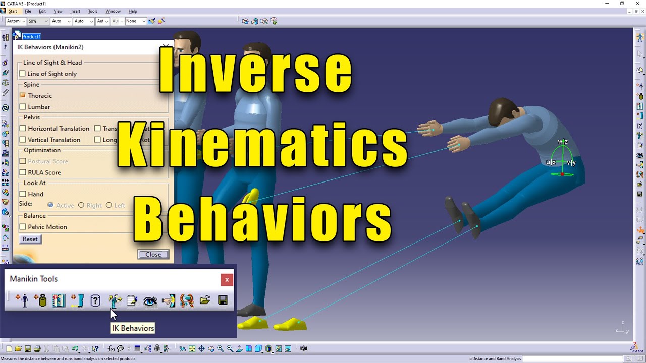 CATIA V5 - Manikin Inverse Kinematics Behaviors