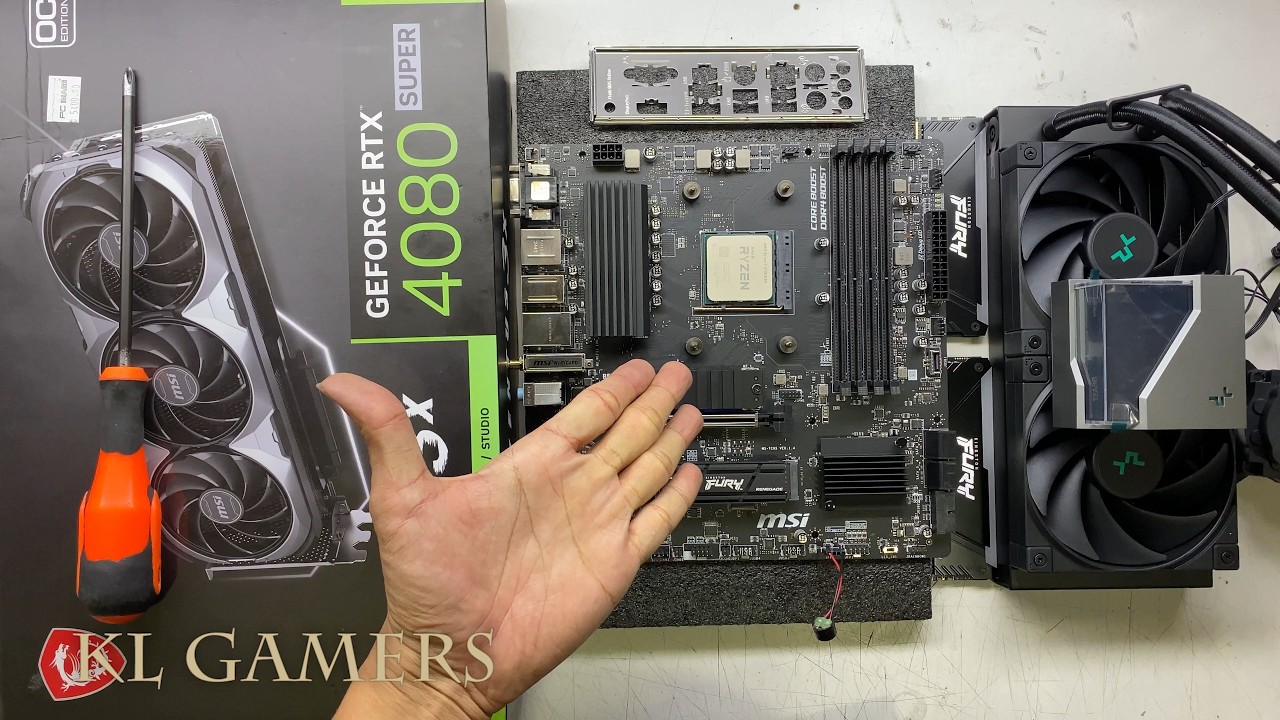 AMD Ryzen 7 5700X3D msi B550M PRO VDH WIFI msi VENTUS 3X RTX4080 SUPER Gaming PC Build