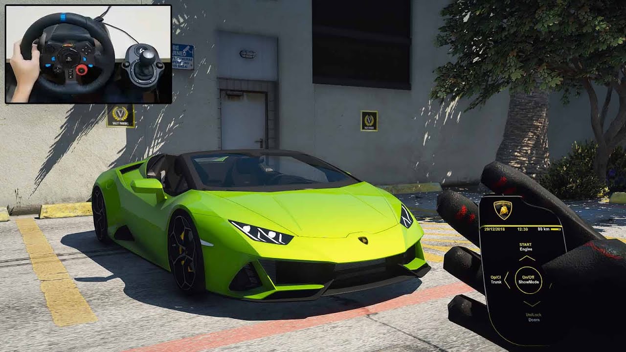 Lamborghini Huracan Evo Spyder - POV Drive | GTA 5 Steering Wheel | Logitech G29 Gameplay