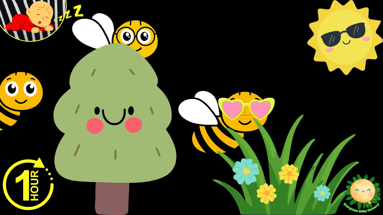 Calm Baby Sensory Video | Cute Bees | Low Stimulation with Soothing Music
