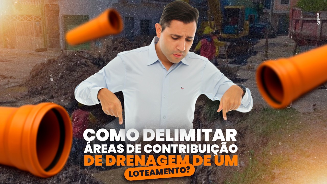 Como delimitar áreas de contribuição de DRENAGEM de um loteamento?