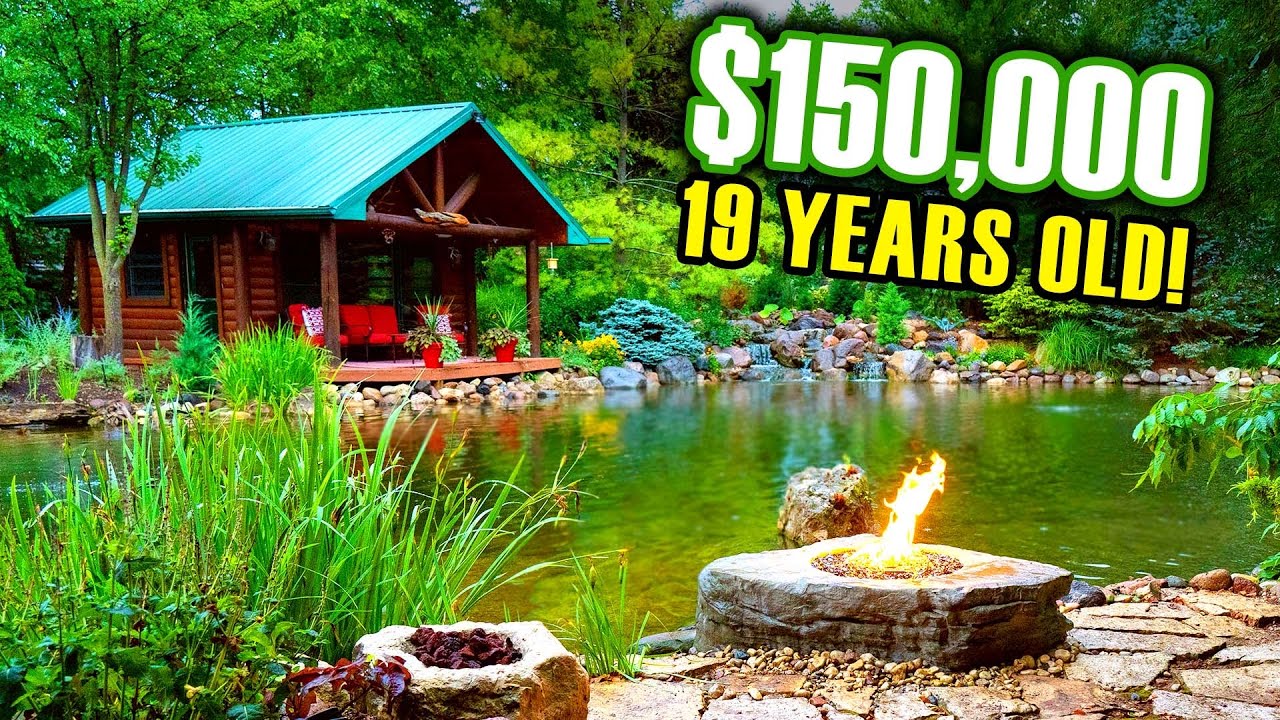 CRAZIEST 19 yr old Log Cabin POND