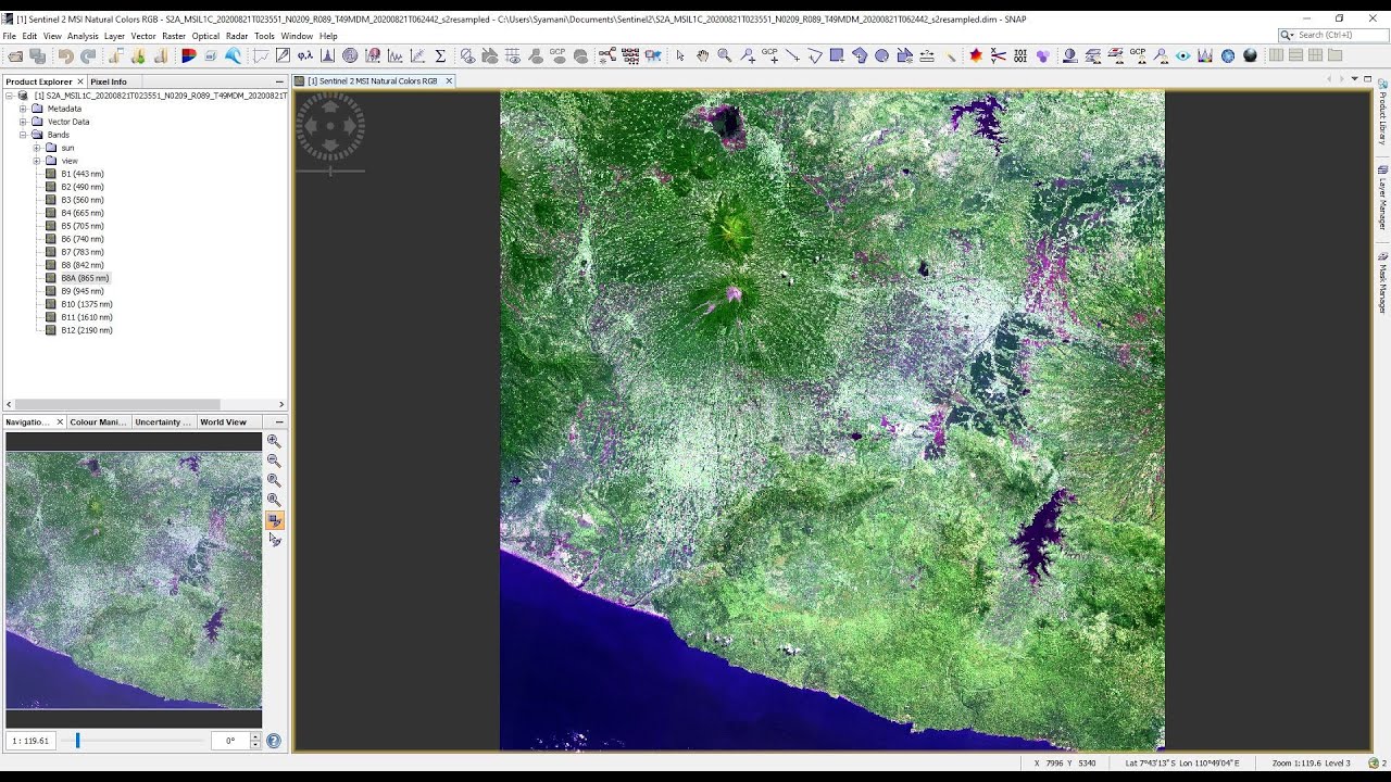 Transformasi Citra Sentinel 2