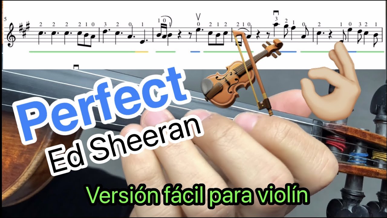 Cómo tocar PERFECT de Ed Sheeran en VIOLÍN - versión fácil y partitura