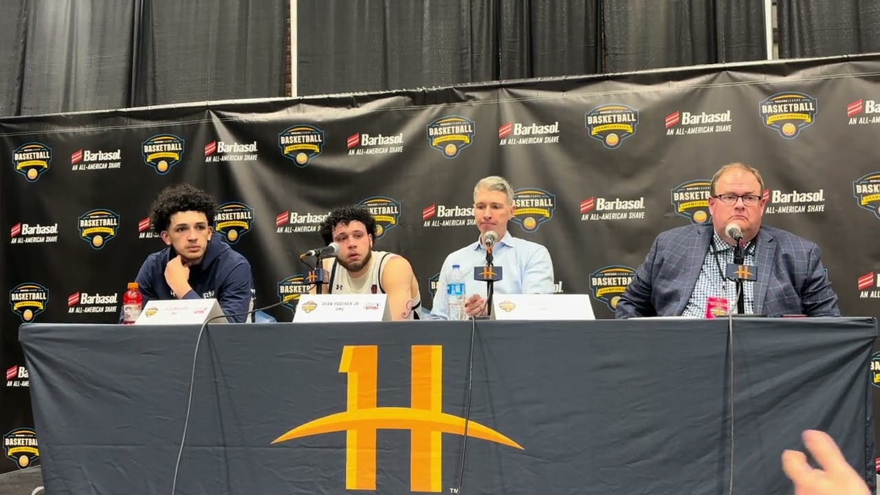 Robert Morris MBB Andy Toole, Ryan Prather Jr. and DeSean Goode Speak After HL Tournament Loss 