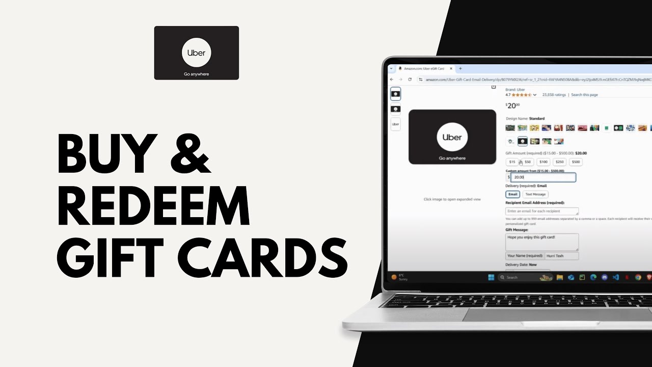 How to Buy & Redeem Uber Gift Cards Online
