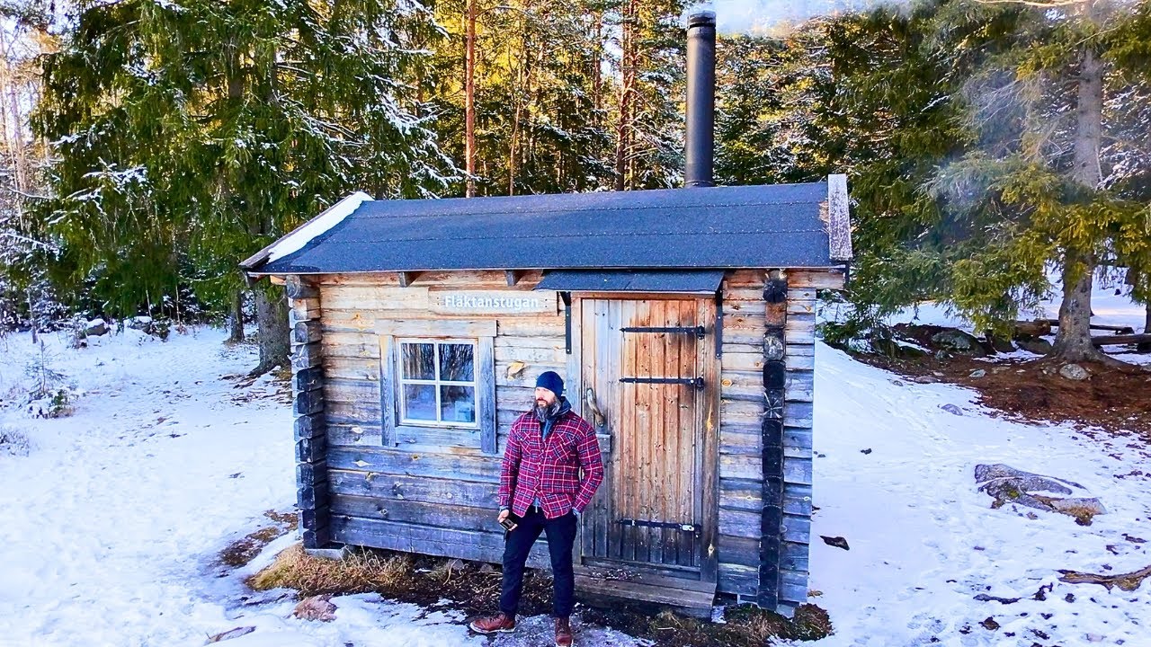 Swedish Off-Grid Cabin In The Woods of Uppsala ❄️🌲 [February in the Swedish Wilderness]