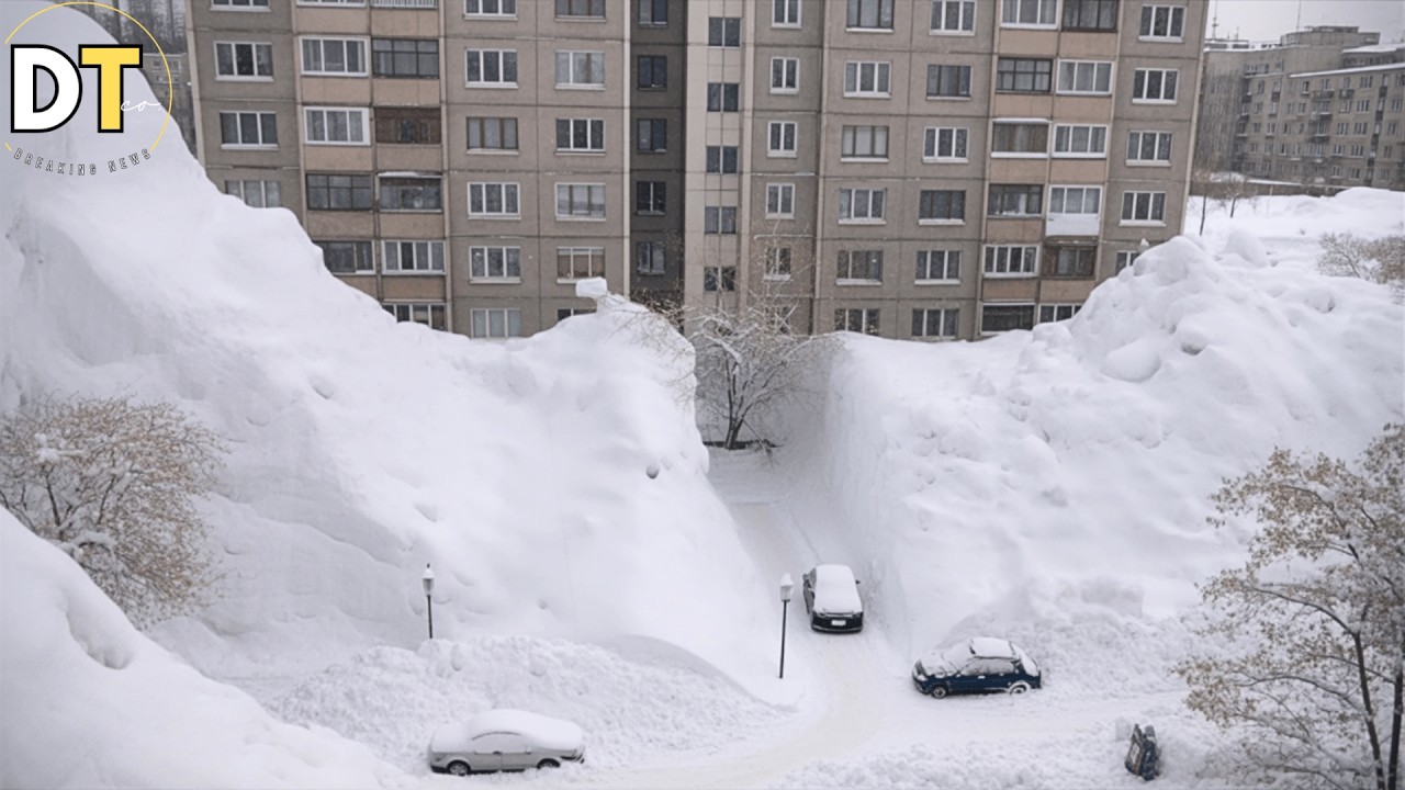 На Камчатке в России образовались сугробы до 1,5 м! Циклон вызвал снежную бурю
