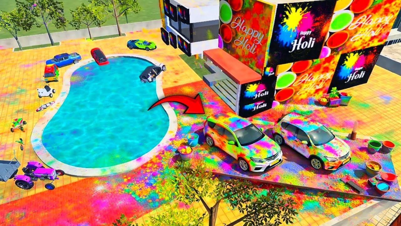 Holi🫟 Me In Sari Gadiyon🚗 Ko Bed🛌 Se Bane Ramp Se Chadane Ka Challenge😱||होली में खतरनाक Challange||