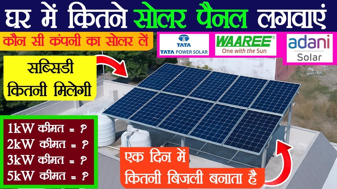 Best Solar Panel For Home | घर में सोलर प्लांट कितने kW का लगवाना चाहिए |  Solar For Home 2026