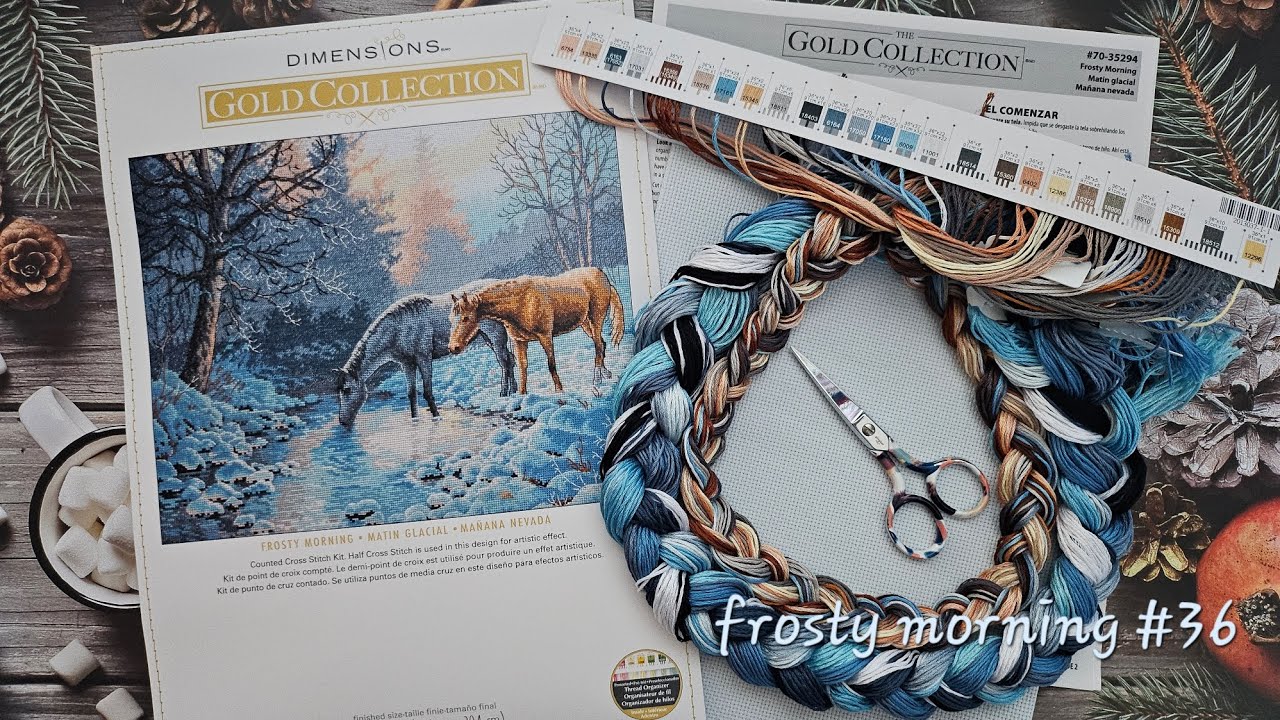 flosstube -stitch with me : frosty morning #36