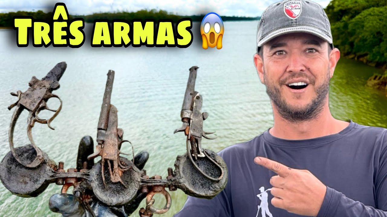 Pesquei Três ARMAS Numa Puxada SÓ!   *NEM EU ACREDITEI*