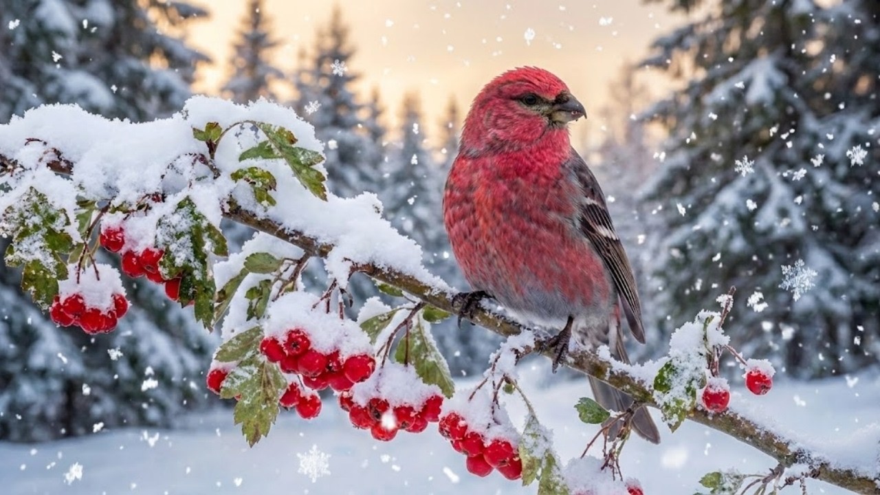 Magical Snowfall & Gentle Birdsong | Deep Healing Piano for Anxiety & Instant Calm