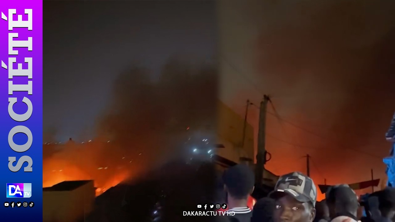 Incendie au marché Sam de Guédiawaye : plusieurs cantines réduites en cendres