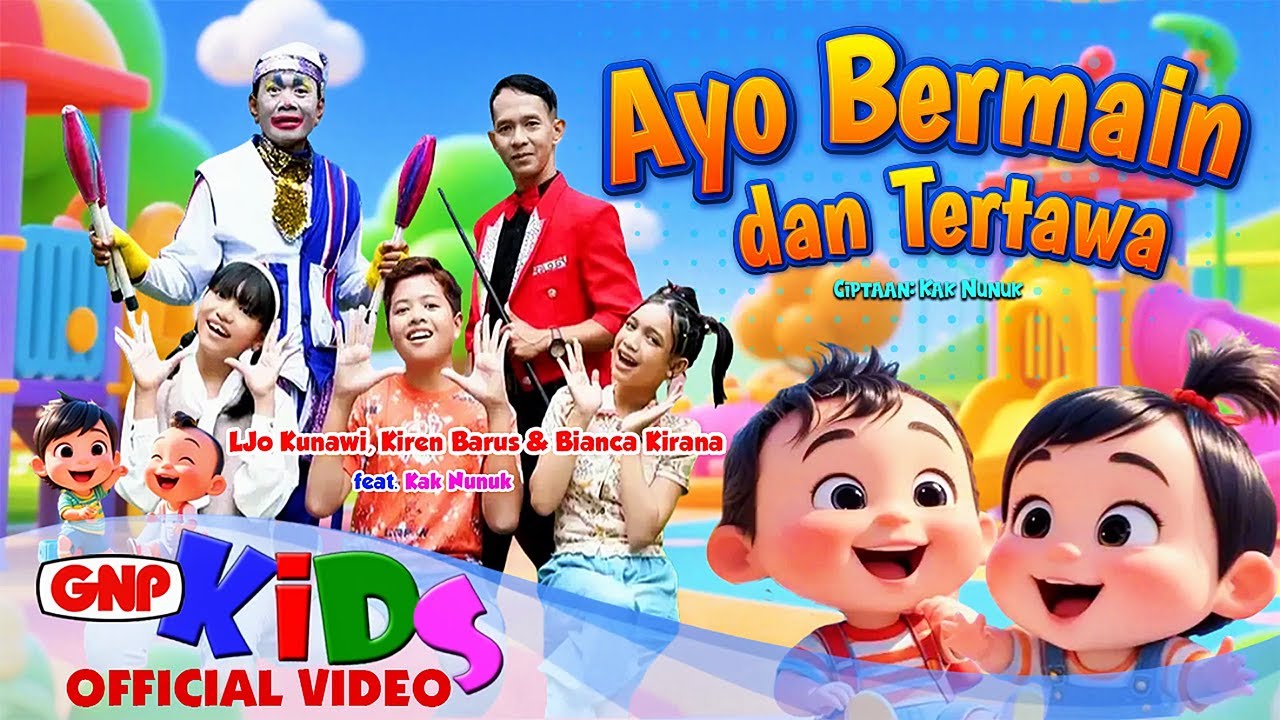 Ayo Bermain dan Tertawa - LJo Kunawi, Kiren Barus, Bianca Kirana | Lagu Anak Indonesia Ceria