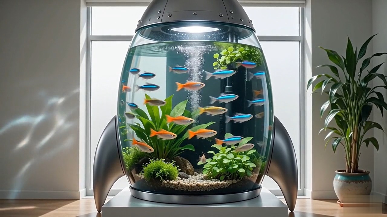 240 secs huge fish tank video. White noise. Relax. #dream #aquarium