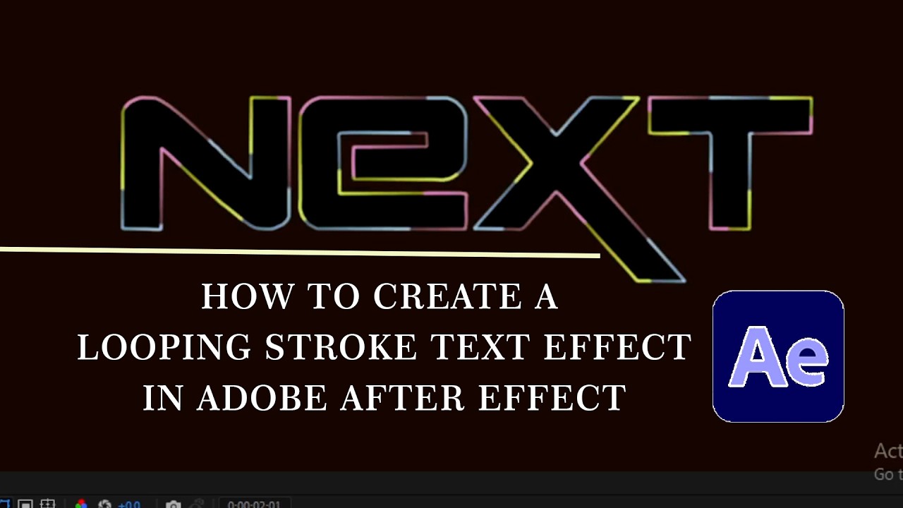 How to create a looping Stroke text Effect in Adobe After Effect