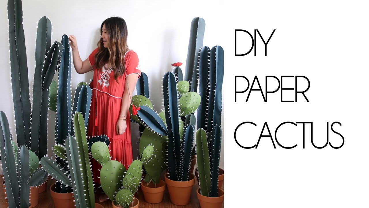DIY How to make Paper Cactus home crafts