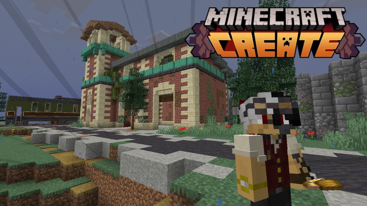 I Build a Firehouse Using Minecraft Create Mod! Create Remaster