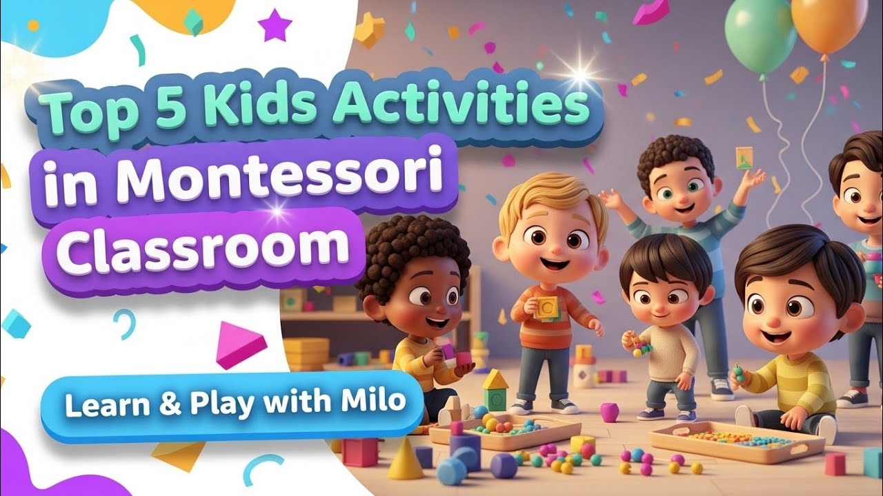 Top 5 Kids Activities in Montessori Classroom – Learn & Play with Milo
