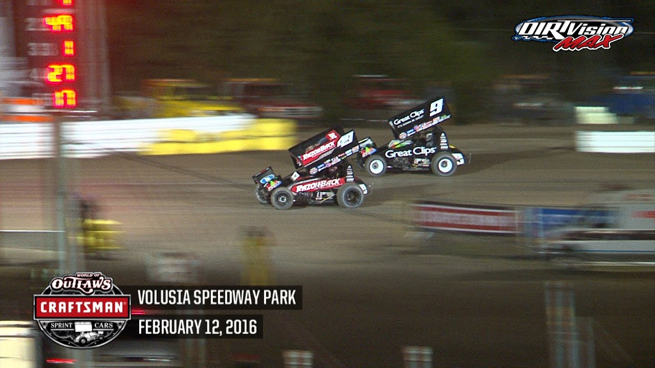 Highlights: World of Outlaws Craftsman Sprint Cars Volusia Speedway Park February 12th, 2016