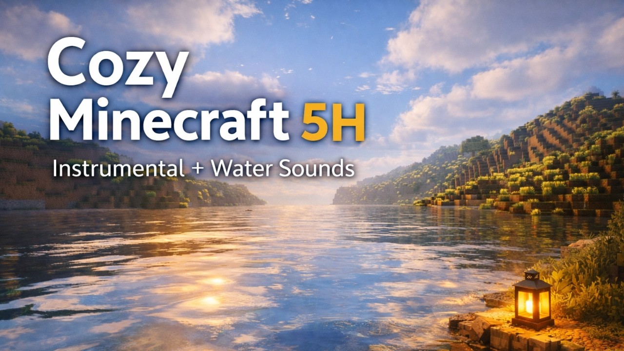 5h Cozy Minecraft Morning: Riverside Vibes & Lofi/Instrumental Chill ☕️