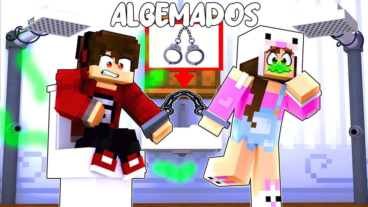 Fiquei PRESA com meu NAMORADO por 1 DIA no minecraft !