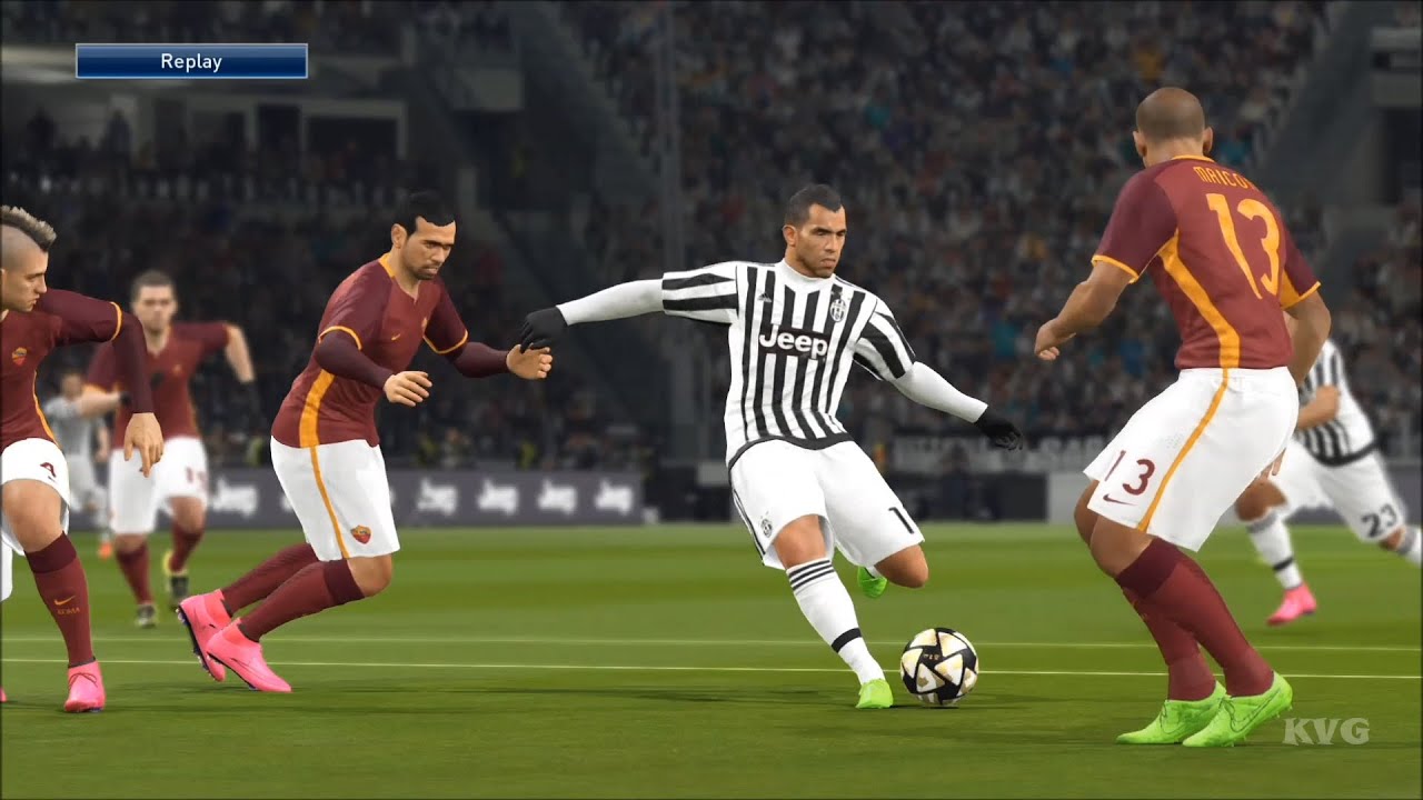 PES 2016 - Juventus FC vs AS Roma - Gameplay (PS4 HD) [1080p60FPS]