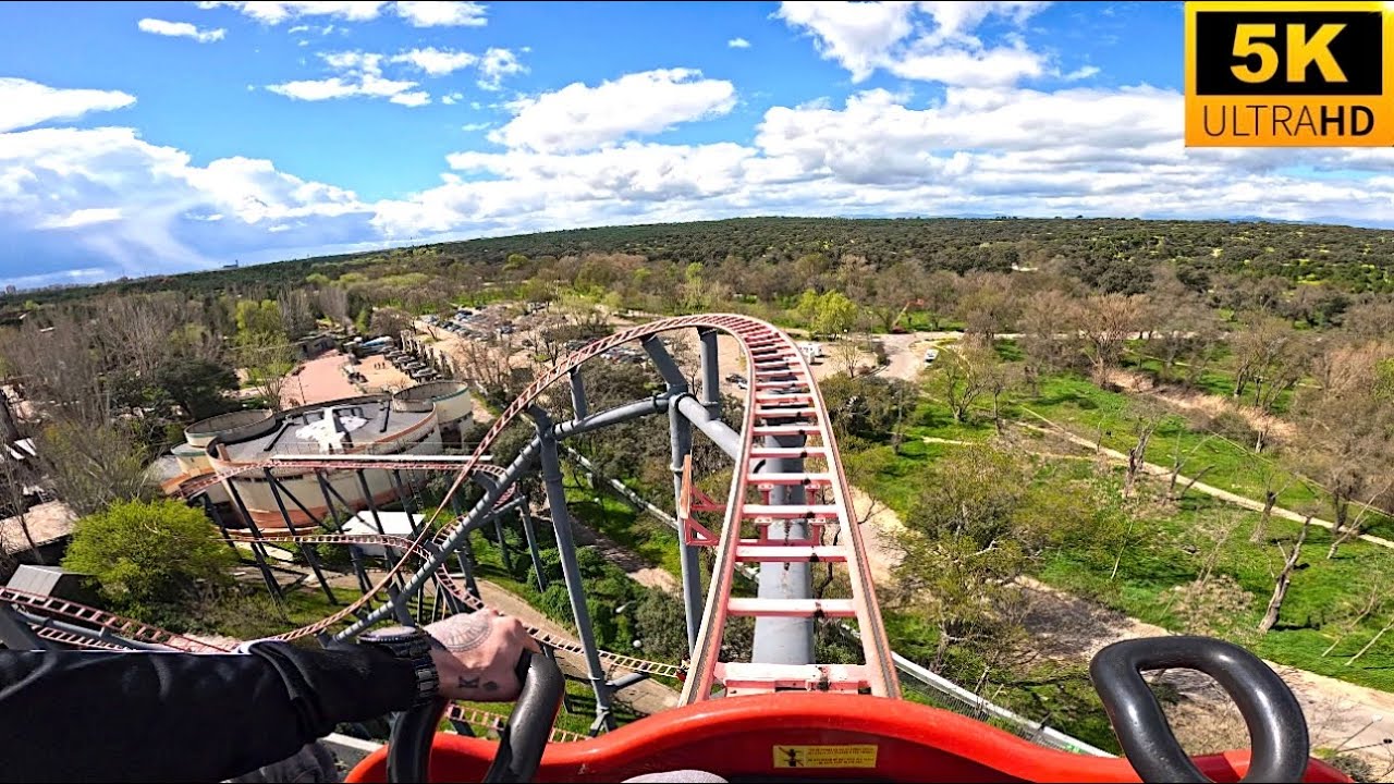 Tarantula POV 5K CRAZIEST SPINNING COASTER Parque De Atracciones, Spain