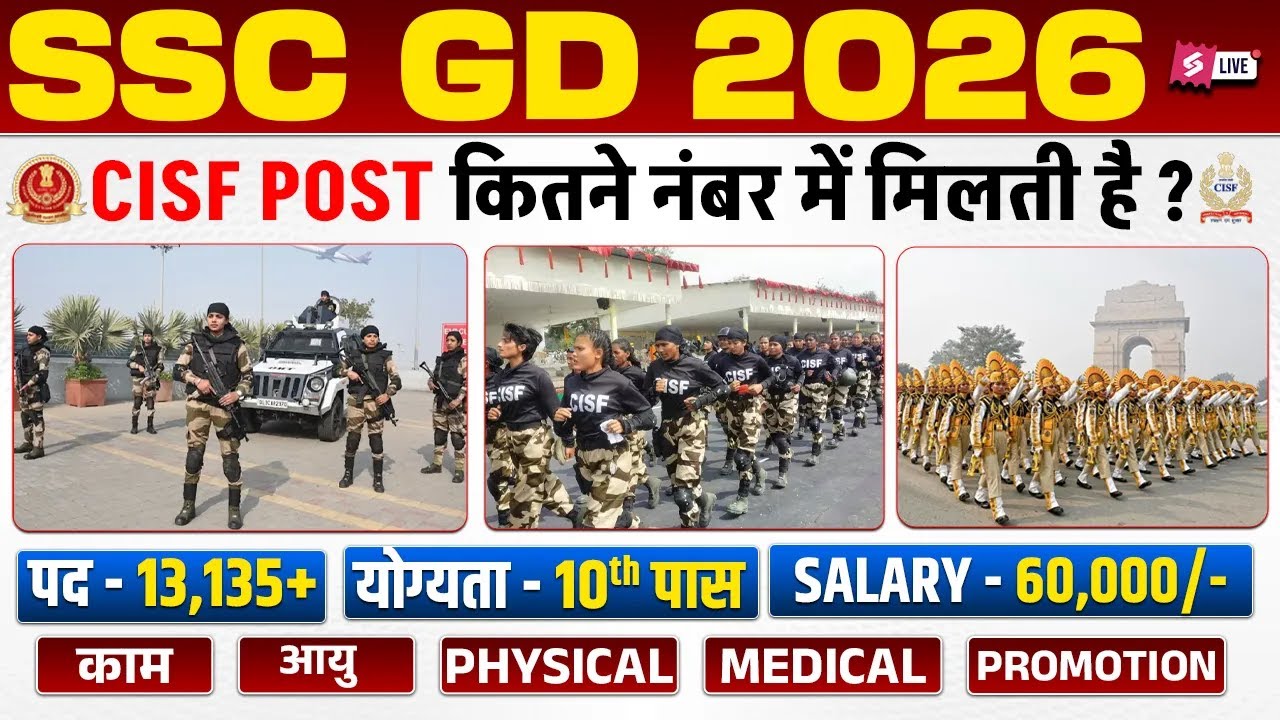 SSC GD 2026 | CISF Post कितने नंबर में मिलती है? | Salary, Eligibility, Age, Job Profile | Testbook