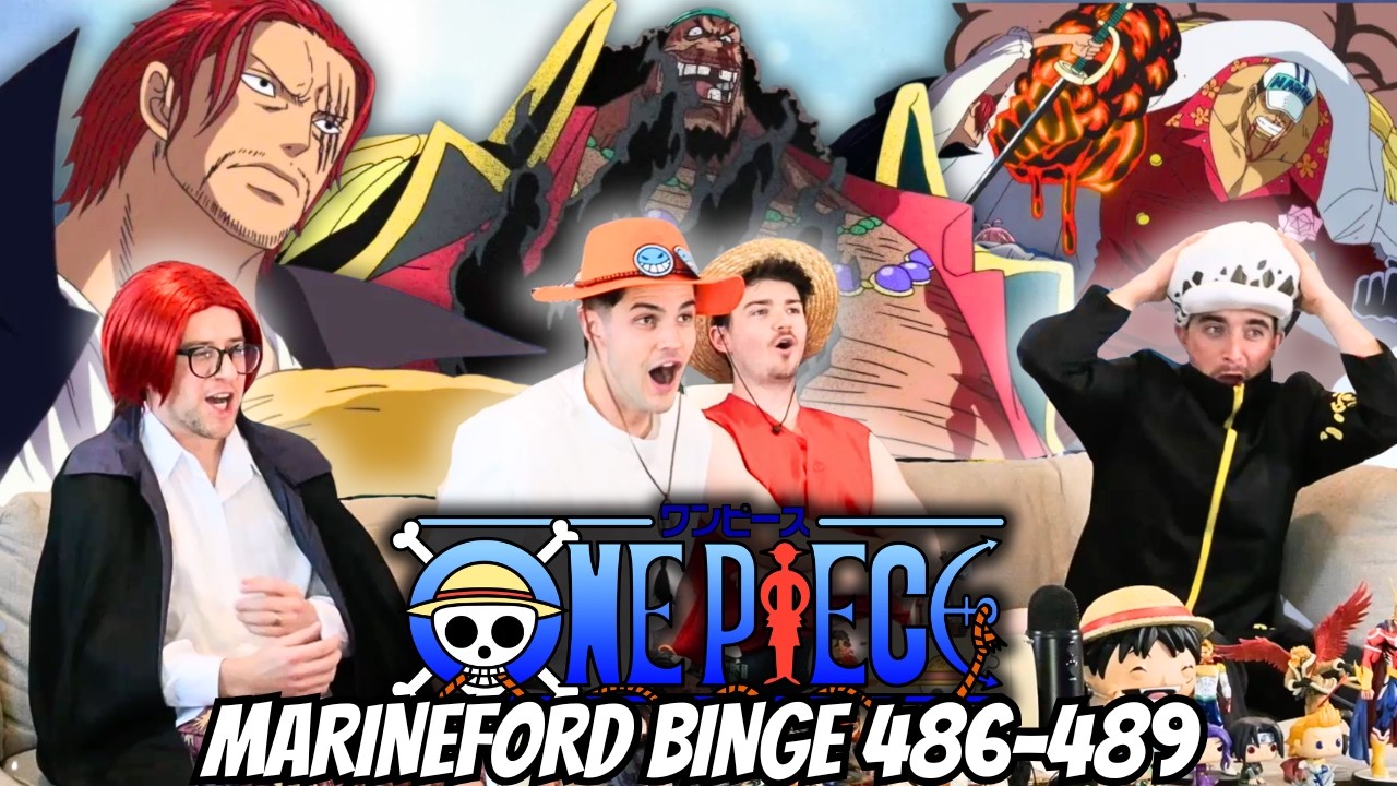 SHANKS ENDS MARINEFORD...One Piece Episodes 486-489 | FIRST TIME REACTION