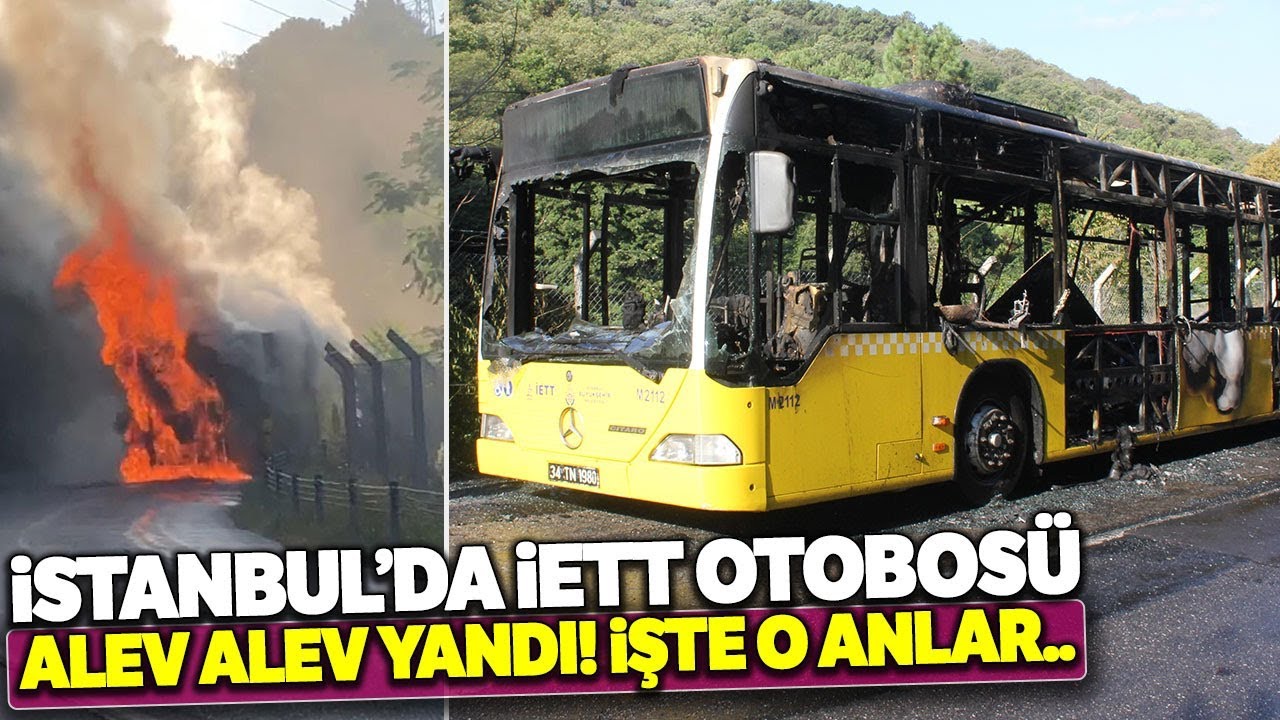 Beykoz’da İETT Otobüsünün Alev Alev Yandığı Anlar Kamerada