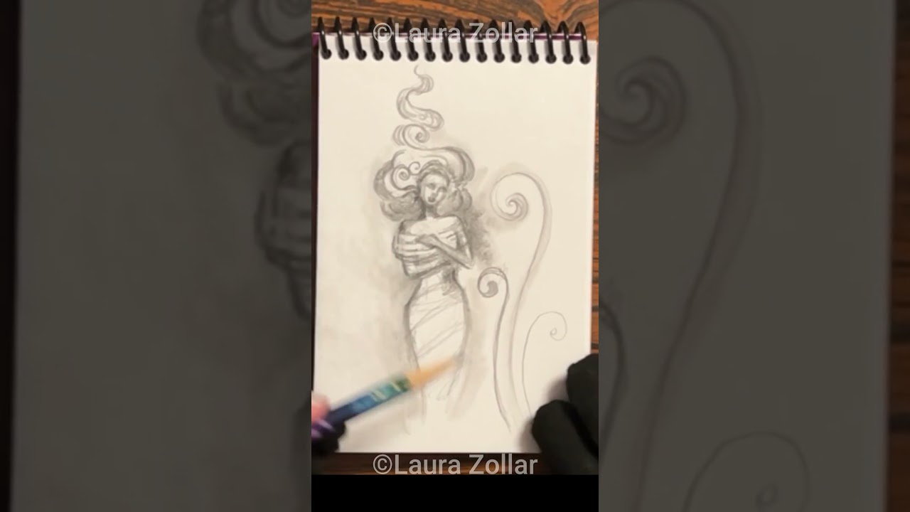 Summertime Drawing Short Artist Laura Zollar #art #livedrawing #artisticchannel #artistdrawing
