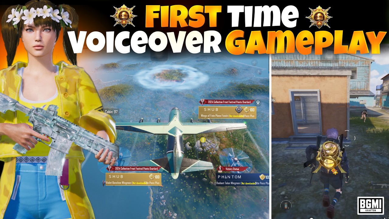 WOW🫨 | FIRST TIME VOICEOVER GAMEPLAY👾 | BGMI☠️❤️