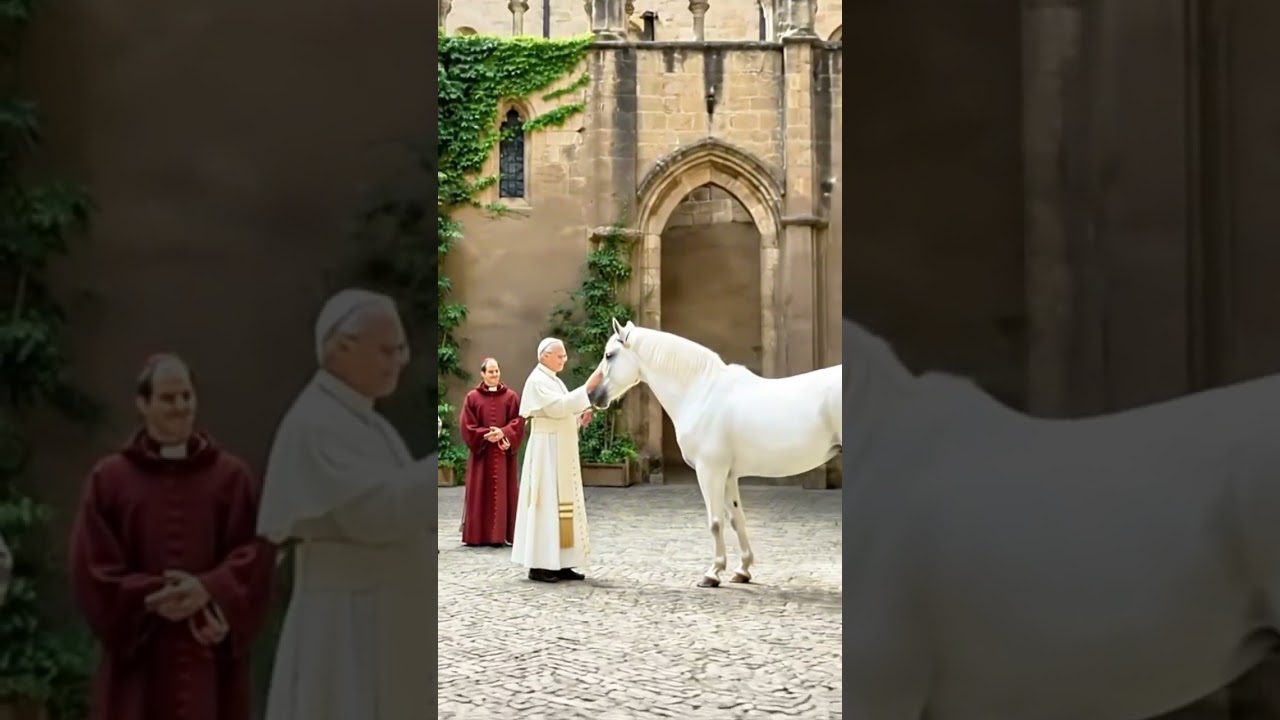 😱 The Horse Suddenly Bowed Before Pope Leo XIV &mdash; A Miracle in the Vatican Courtyard