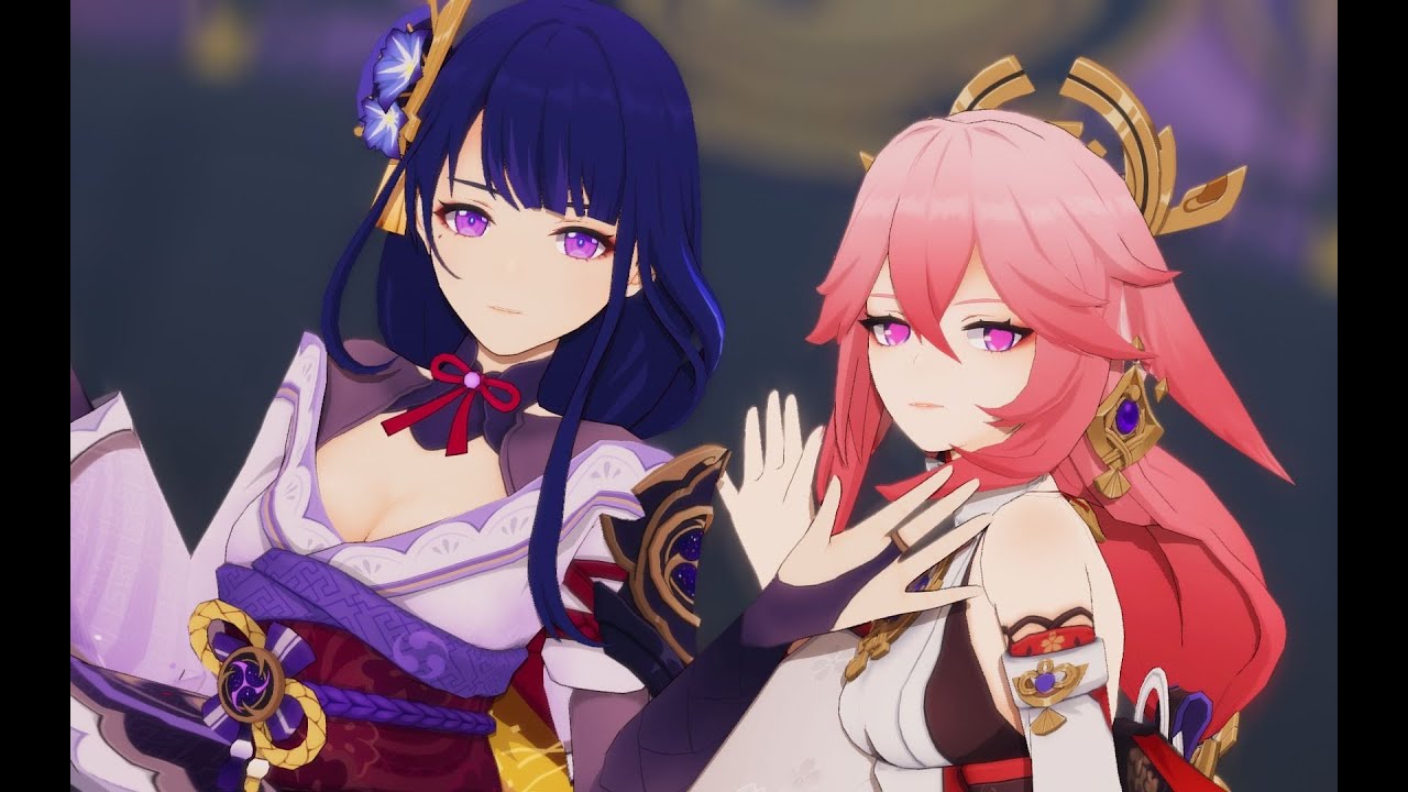 【Genshin Impact MMD／4K／60FPS】Raiden Ei & Yae Miko【Worth It】